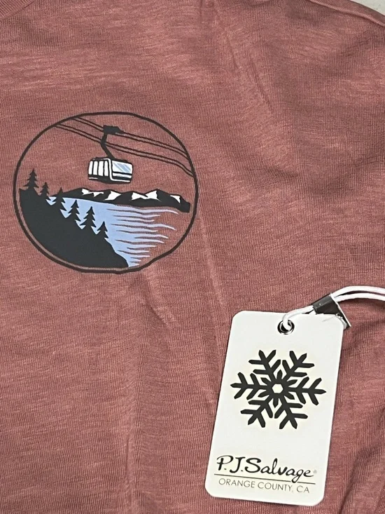 🆕 PJ SALVAGE Womens Loungewear Stay Lifted Long Sleeve Top - Picture 8 of 13